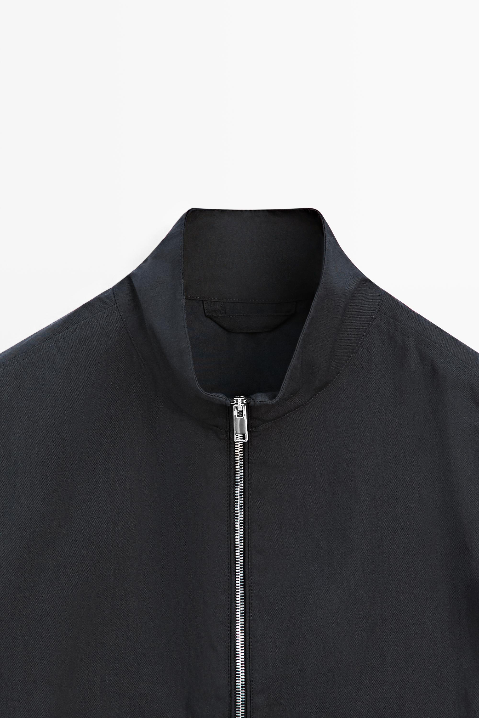Veste à col montant en coton mélangé